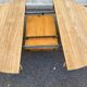 Table ronde extensible scandinave en bois clair décapé rallonge intégrée 19