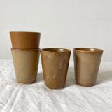 4 gobelets en grès Digoin vintage
