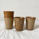 4 vintage Digoin stoneware tumblers