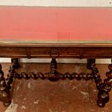 Louis XIII desk table in carved walnut 19th century