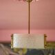 Vintage glass and brass pendant light, vintage chandelier, triangular ceiling lamp, pendant light