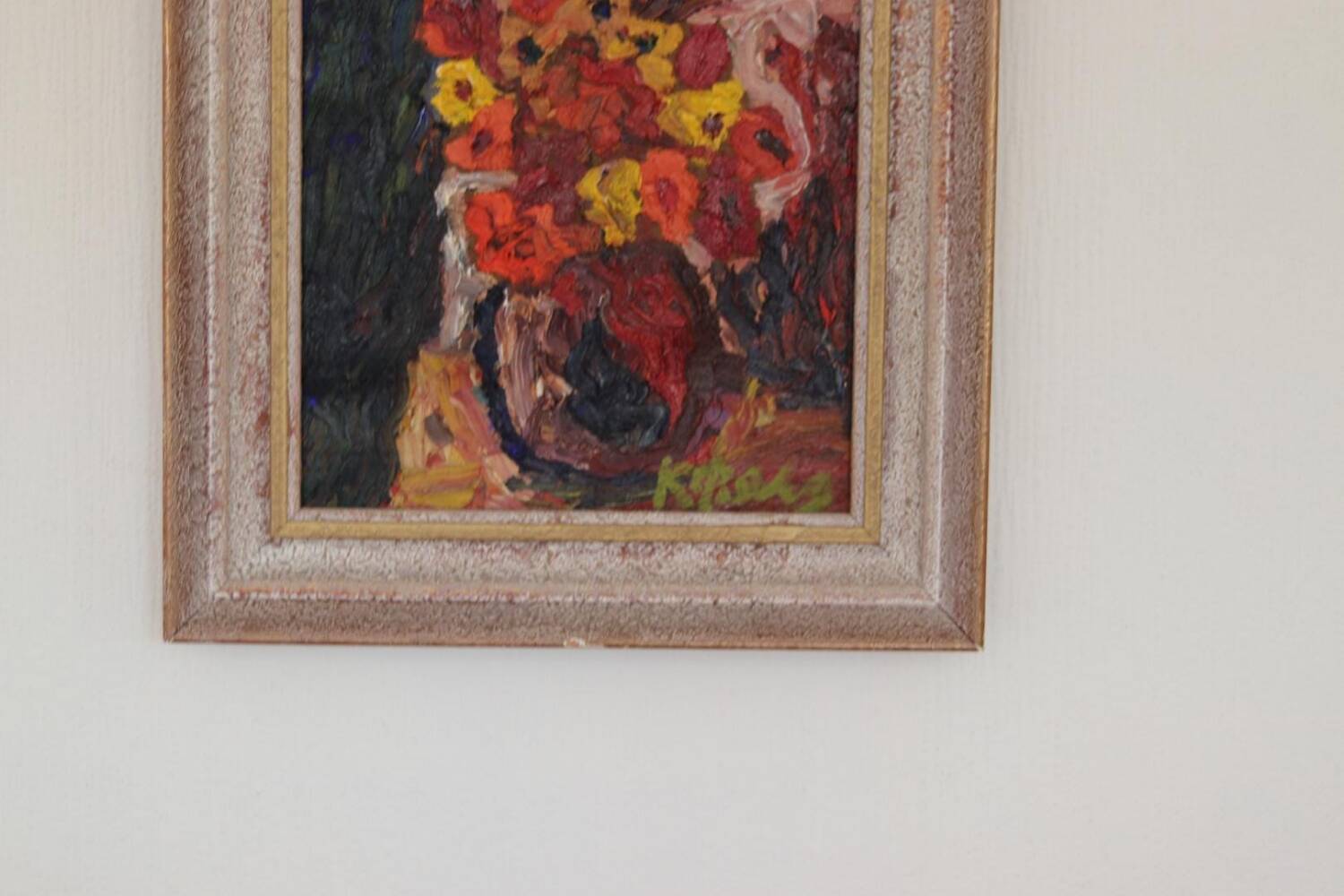 Swedish Oil on Canvas – “Flowers” by Karl Ragnar Johannesson