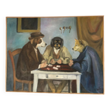 Oil on canvas parody of Cezanne by KALUS