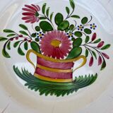 Lot de 6 assiettes anciennes à motif floral