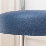 Noir Metal Table Lamp by Heinz Pfaender for Hillebrand - Chrome Base, Textured Shade, 1960s