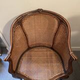 Office chair Louis XV canné 19e