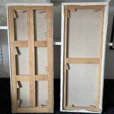 Diptyque baroque on canvas - The Triumph of Bacchus and Ariadne