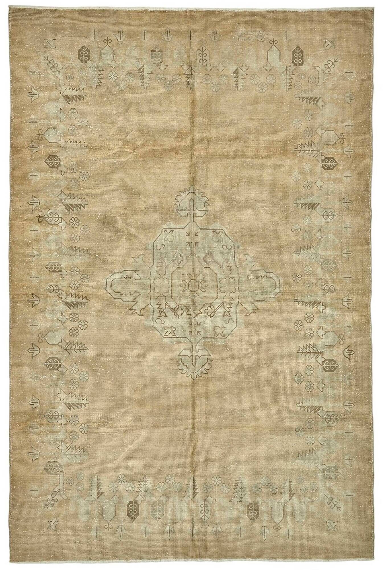 Turkish Vintage Anatolian Rug 202 cm x 302 cm