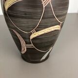 Abstract ceramic pottery vase by Sawa Franz Schwaderlapp, Germany, 1950s