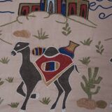 Hand knotted rug, vintage turkish rug 54x193 cm