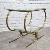 Bauhaus Tubular Brass Side Table, 1930s