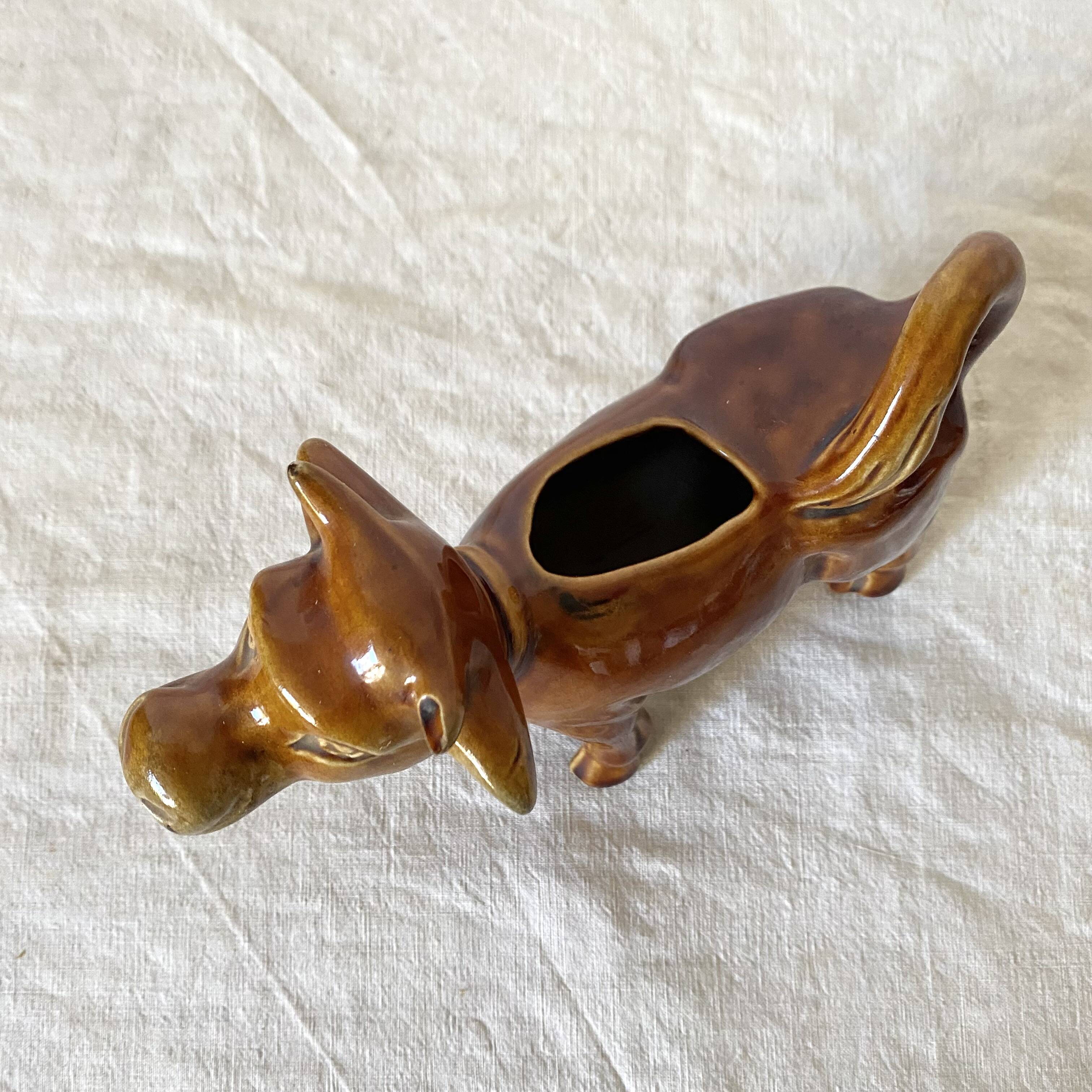 Creamer, zoomorphic cow milk jug Arthur Wood, England