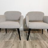 Mid-century restored pair of armchairs