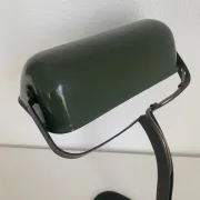 Vintage 1930 Viktoria enamelled cast iron Bauhaus lamp - 40 cm