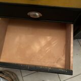 Commode buffet année 60 cuir et bois