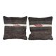 Set of 2 vintage kilim cushion covers 41x41 cm