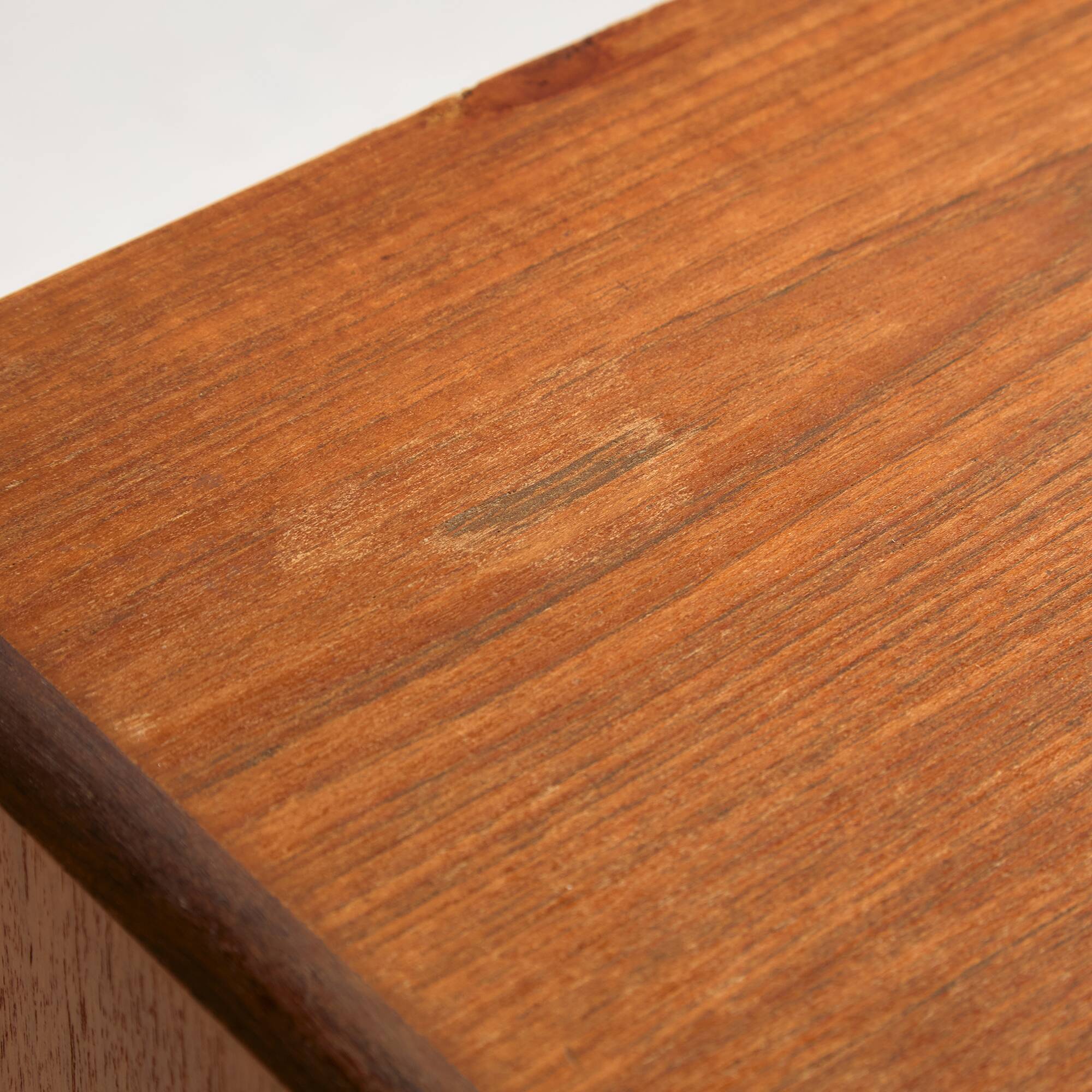 Teak dresser with six drawers