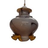 Vintage French goblet-shaped pendant lamp