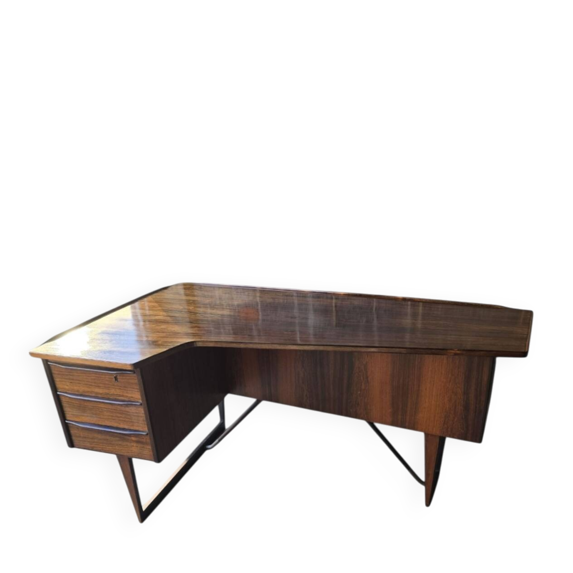 Midcentury Boomerang bureau van Peter Løvig Nielsen voor Hedensted