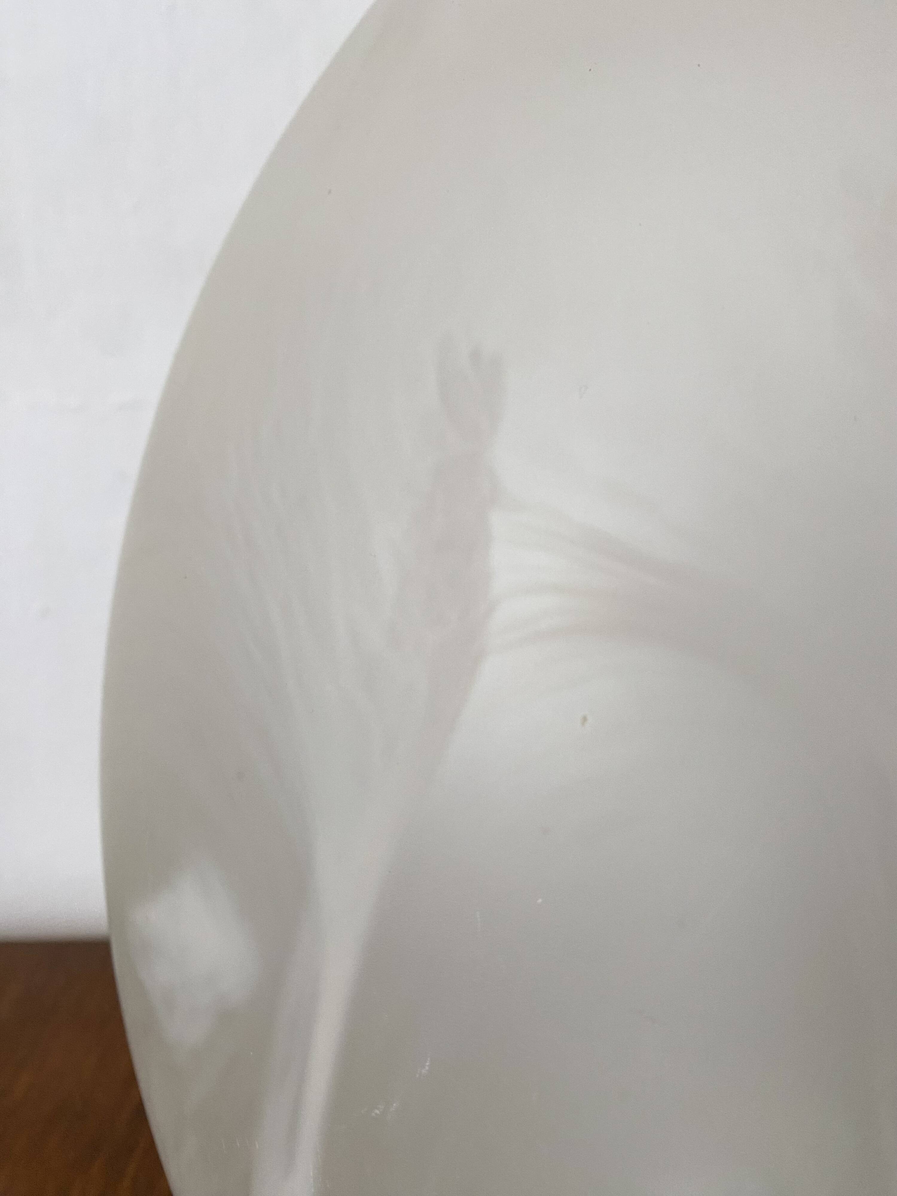 Large marbled glass egg lamp 38 cm, 80s