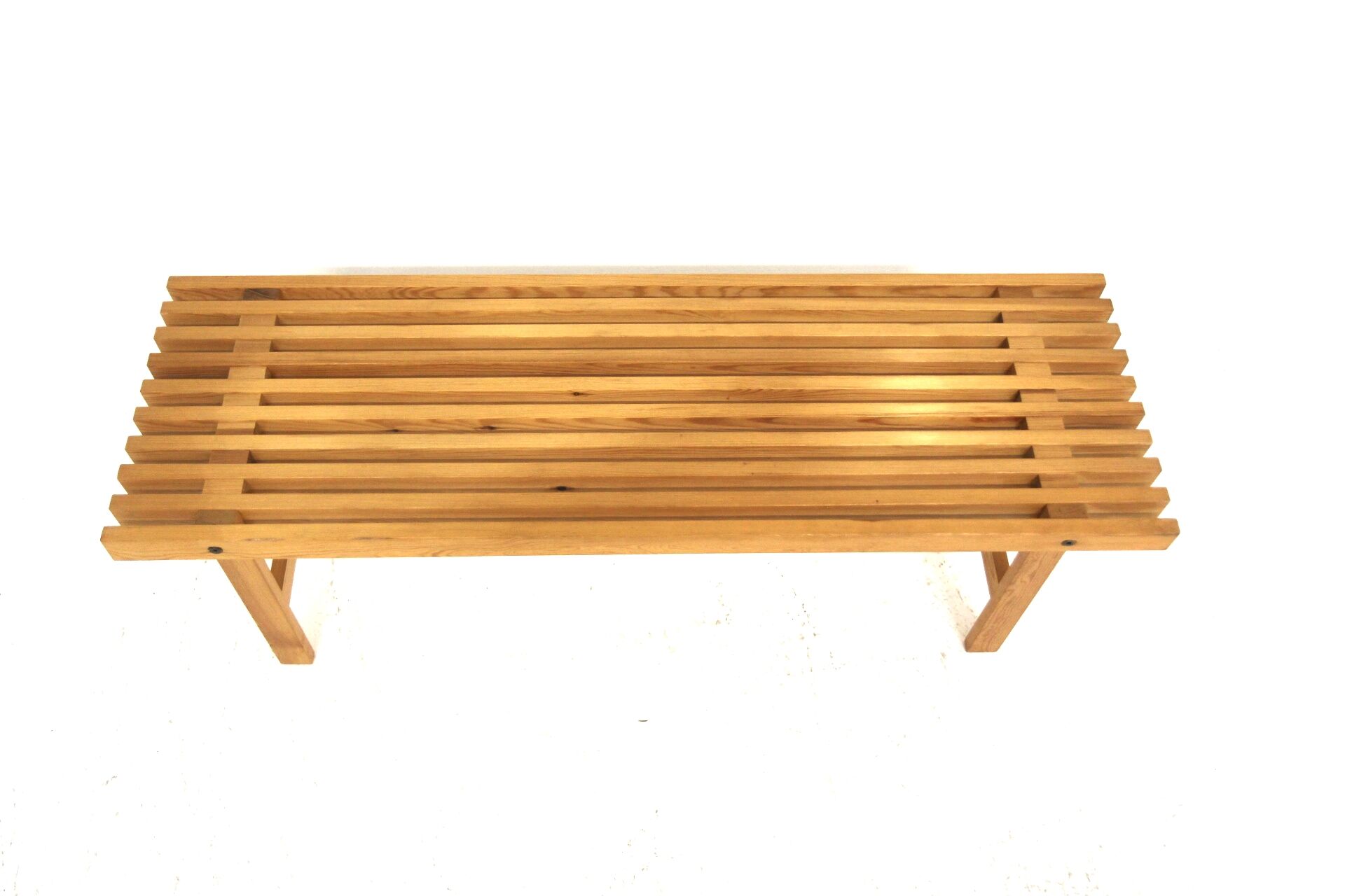 Scandinavian pine bench, Sweden, 1960