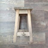 Raw wood stool