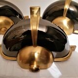 Suite of 3 art deco wall lamps