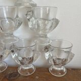 6 glass egg cups