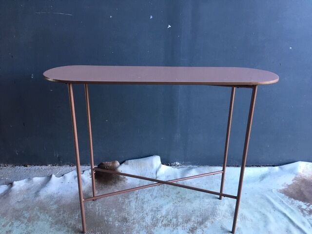 Old pink metal console