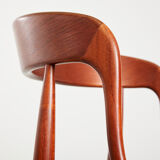 4 chaises de salle à manger en teck modèle 16 de Johannes Andersen pour Uldum