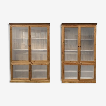 Pair of early 20th century display cases