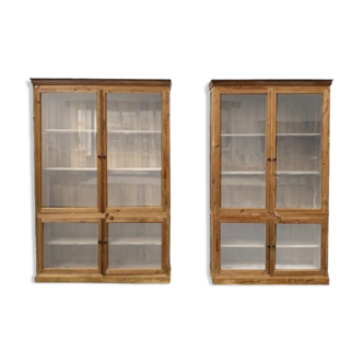 Pair of early 20th century display cases