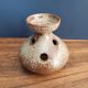 Stoneware cellar rat candle holder
