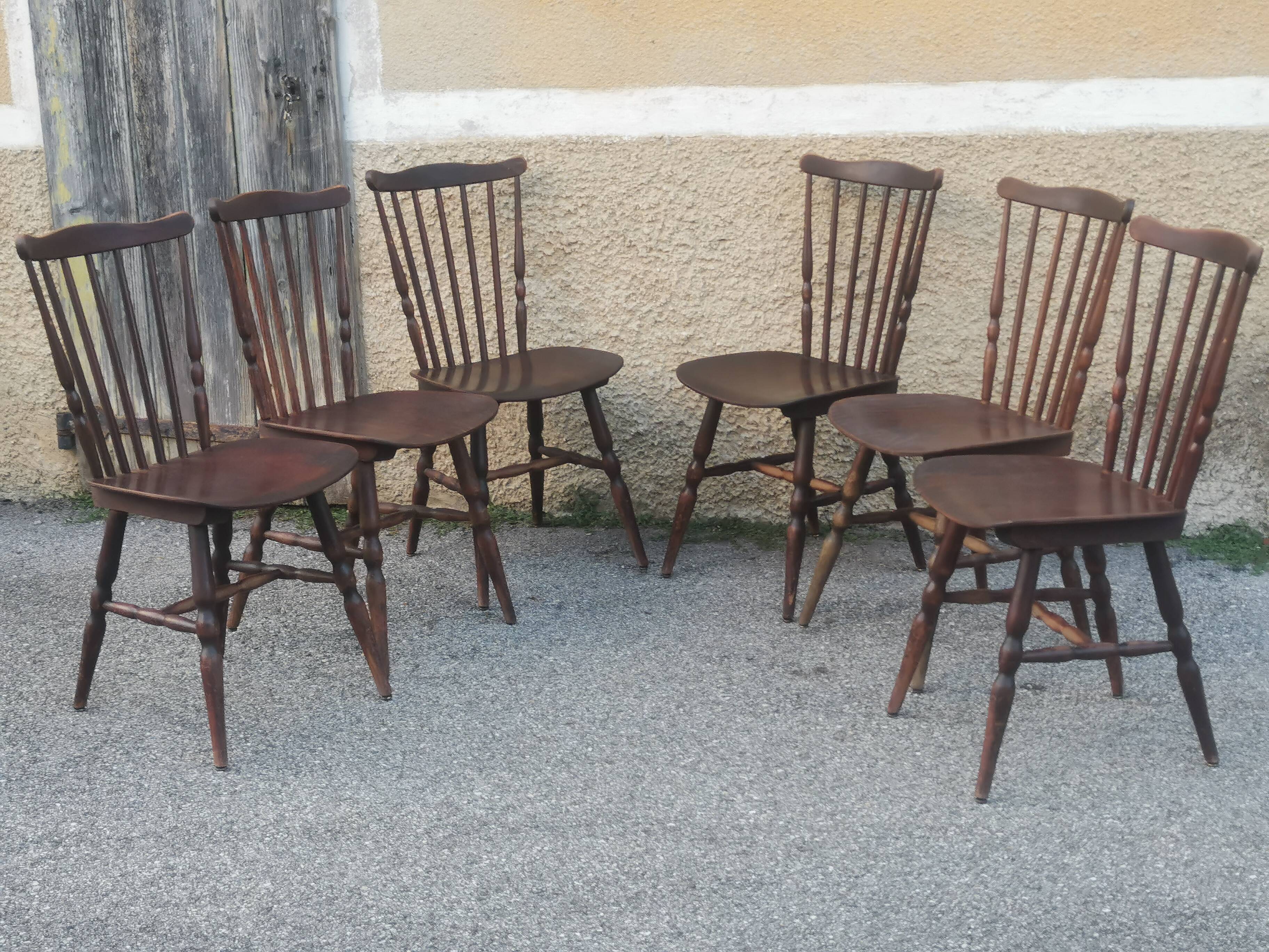 Serie de 6 chaises baumann "modèle tacoma'