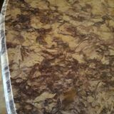 Wrought iron and marble console