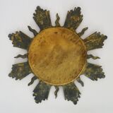 Ancien miroir soleil en plomb style Line Vautrin Irena Jaworska 48 cm - 18,89 "