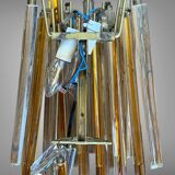 Pair of crystal sconces called "cascade" vintage murano by paolo venini