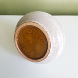 Col Brown vase ceramic spiral pattern German Fat Lava Era