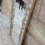 Old Art Deco mirror in Burmese teak