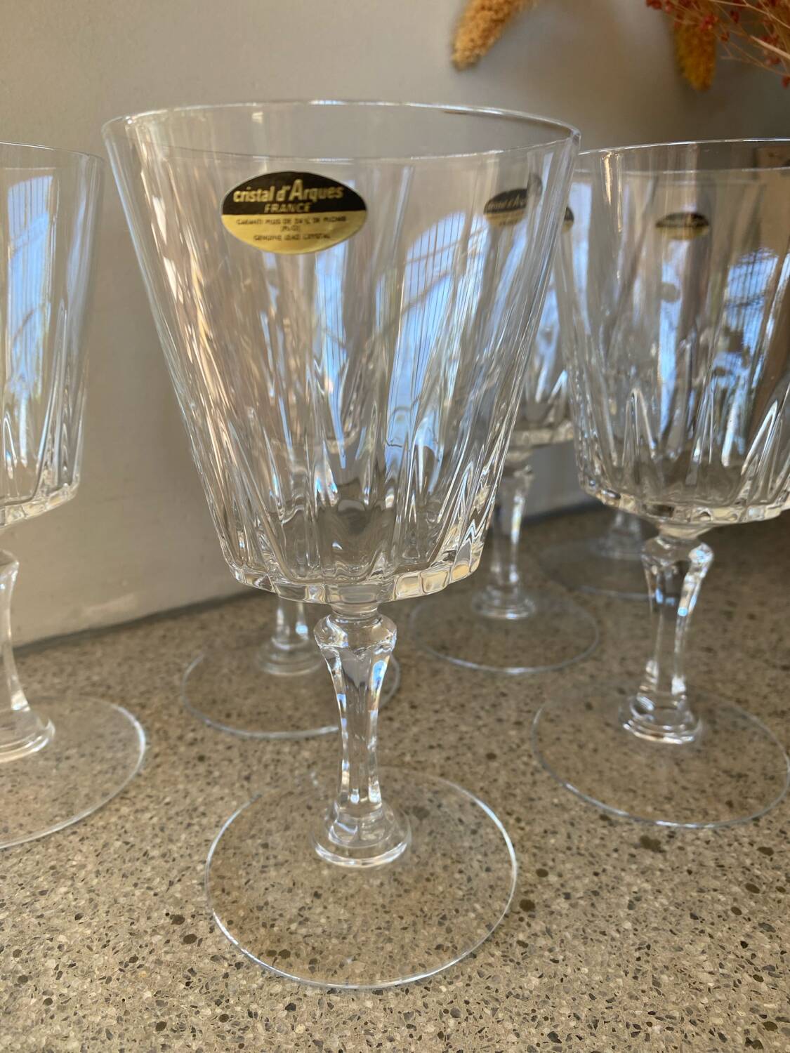 6 verres à vin Cristal d’Arques