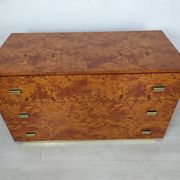 Vintage drawer chest in amboyna burl, 1970s