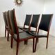 Arne Ovmand Olsen Mogens Kold Lot 6 anciennes chaises scandinave design Denmark en palissandre vintage