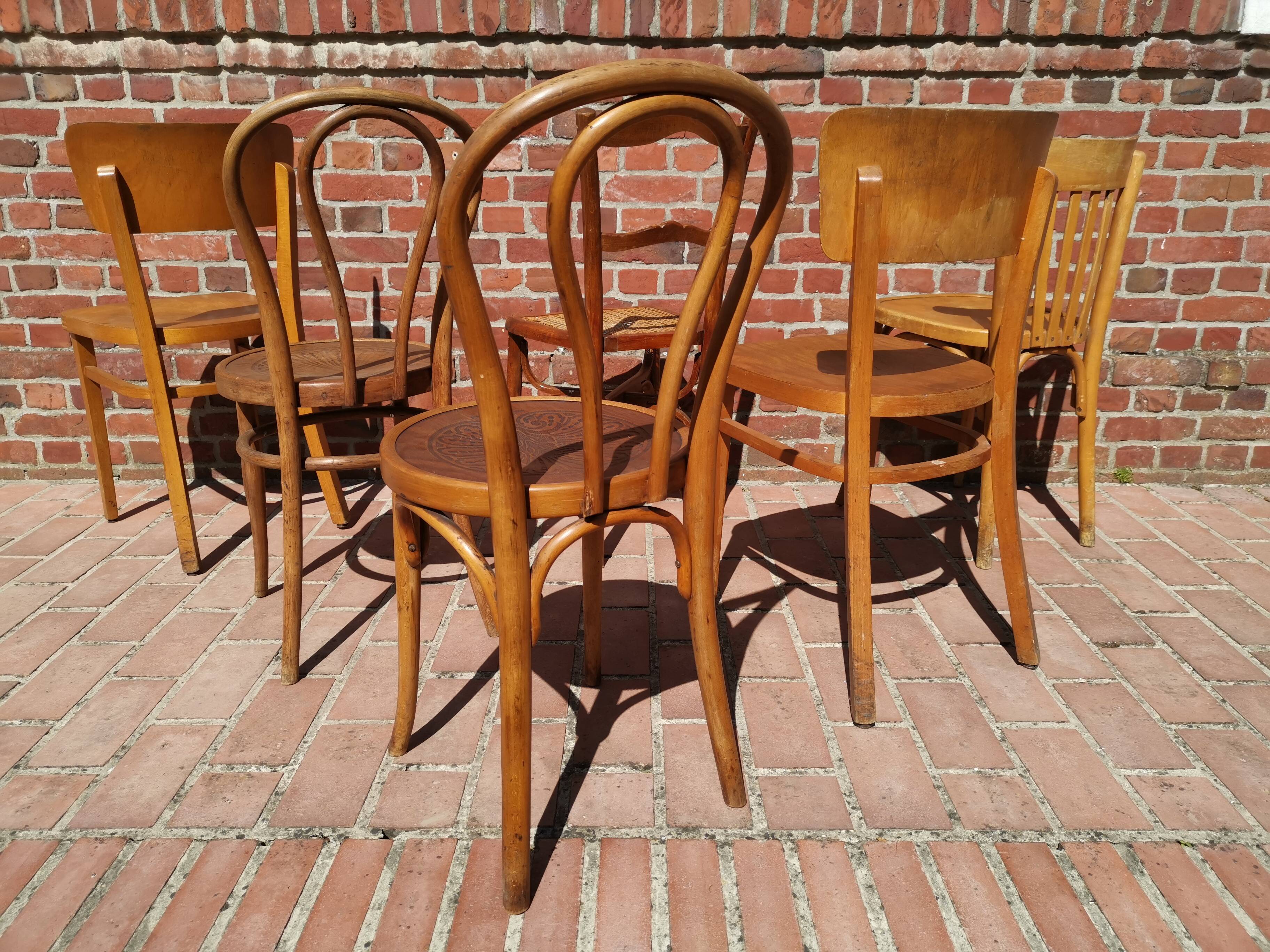 Lot of 6 chairs Jacob - Josef Kohn, Thonet, Mahieu