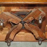 Victorian carved oak revolving library, circa 1880.
