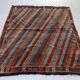 Large Vintage Turkish Kilim Rug 180x162 cm Wool Kelim, Square