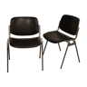 Black pairs of Italian Chairs Castelli