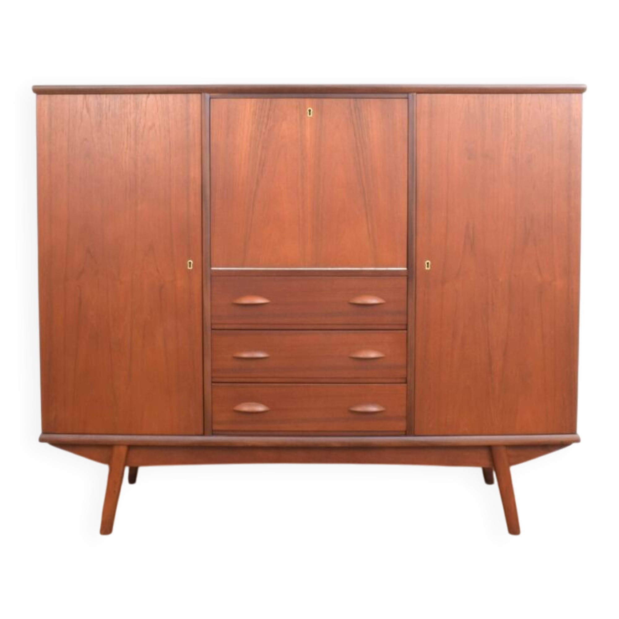 Mid-Century Danish Teak Highboard, 1960s.