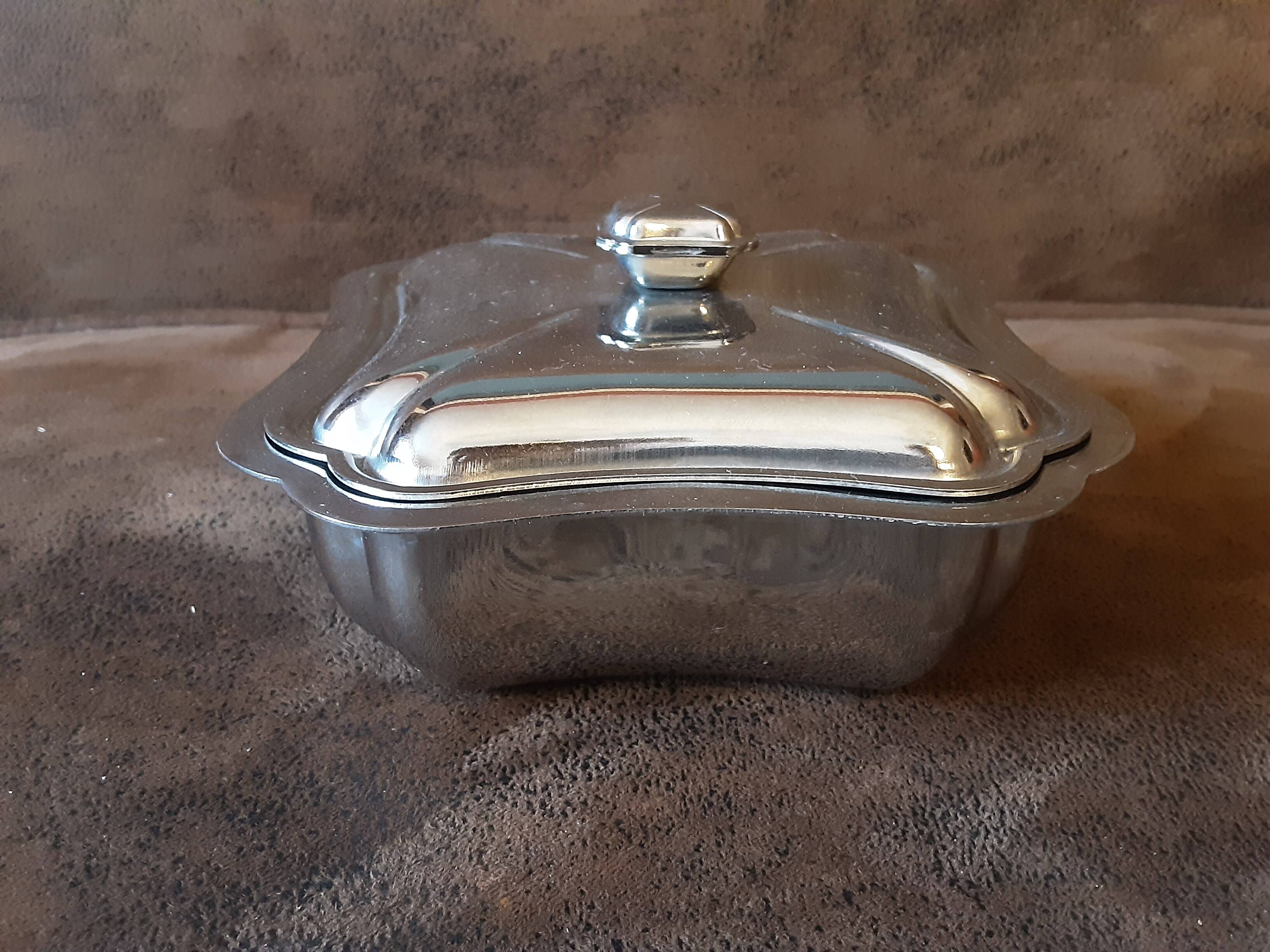 Vintage metal sugar bowl