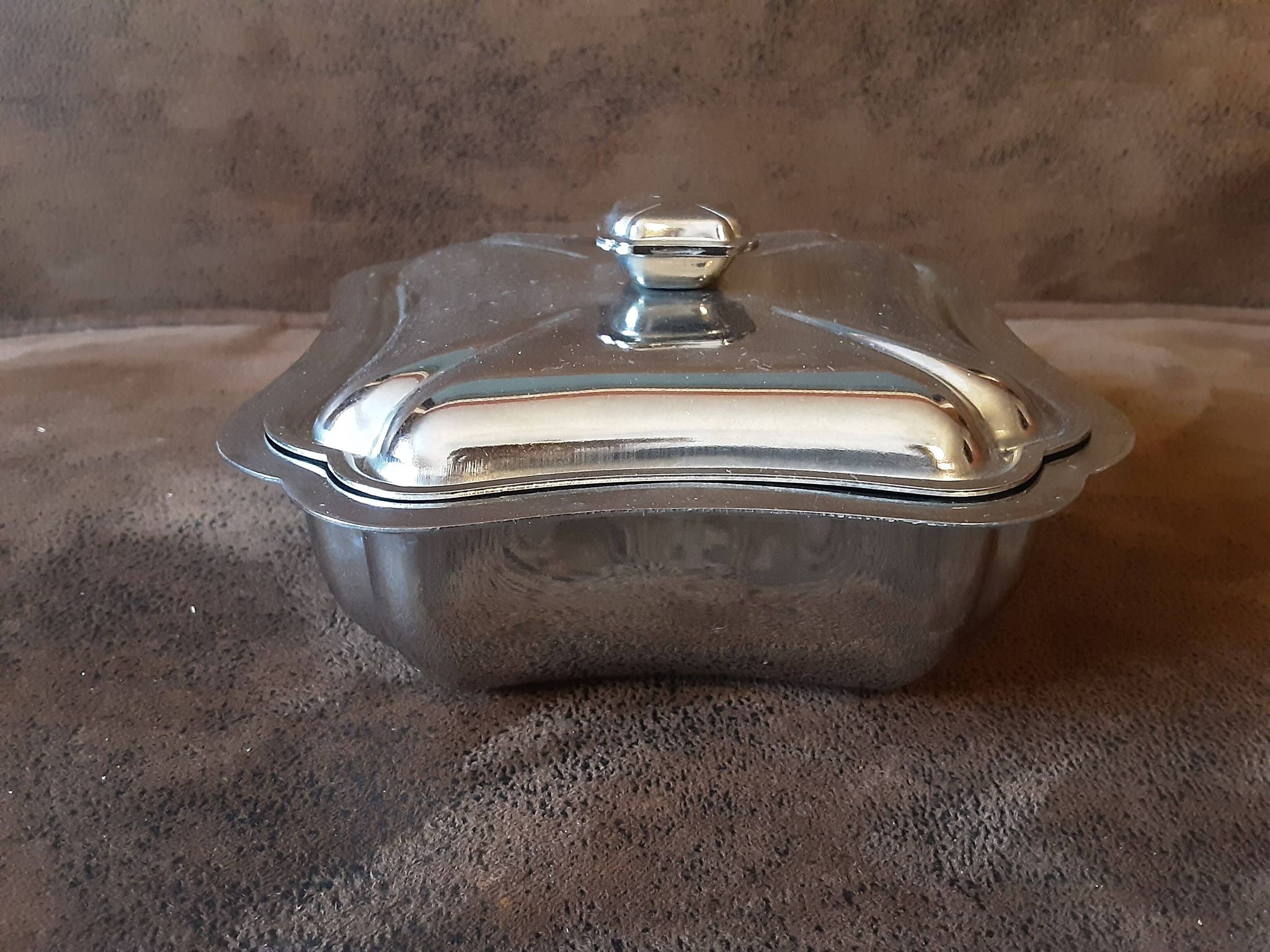 Vintage metal sugar bowl