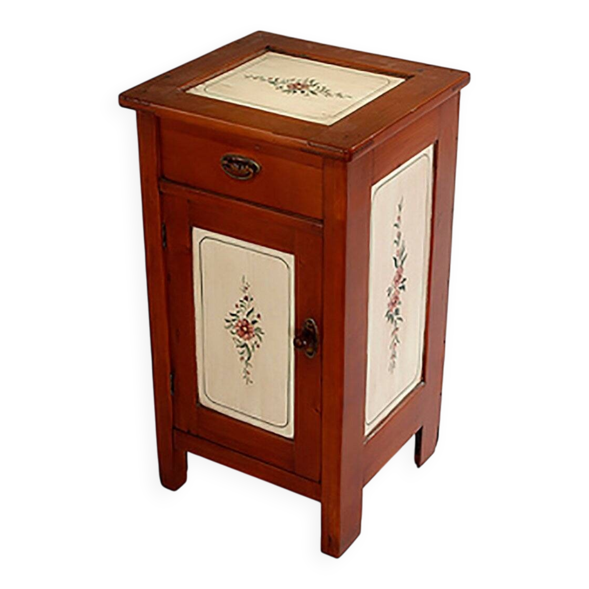 Vintage hand painted nightstand, 1950s